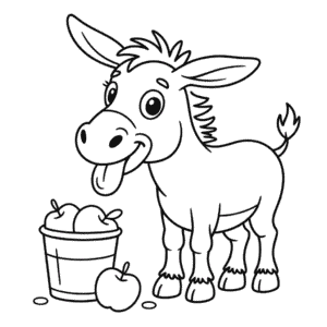 Vtipný Osel Omalovánka