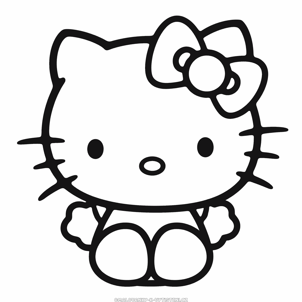 Anime Hello Kitty Omalovánka