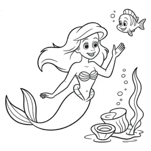Ariel Disney Omalovánka