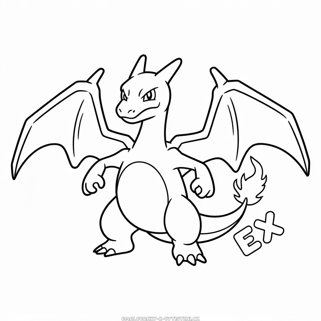 Charizard EX Omalovánka