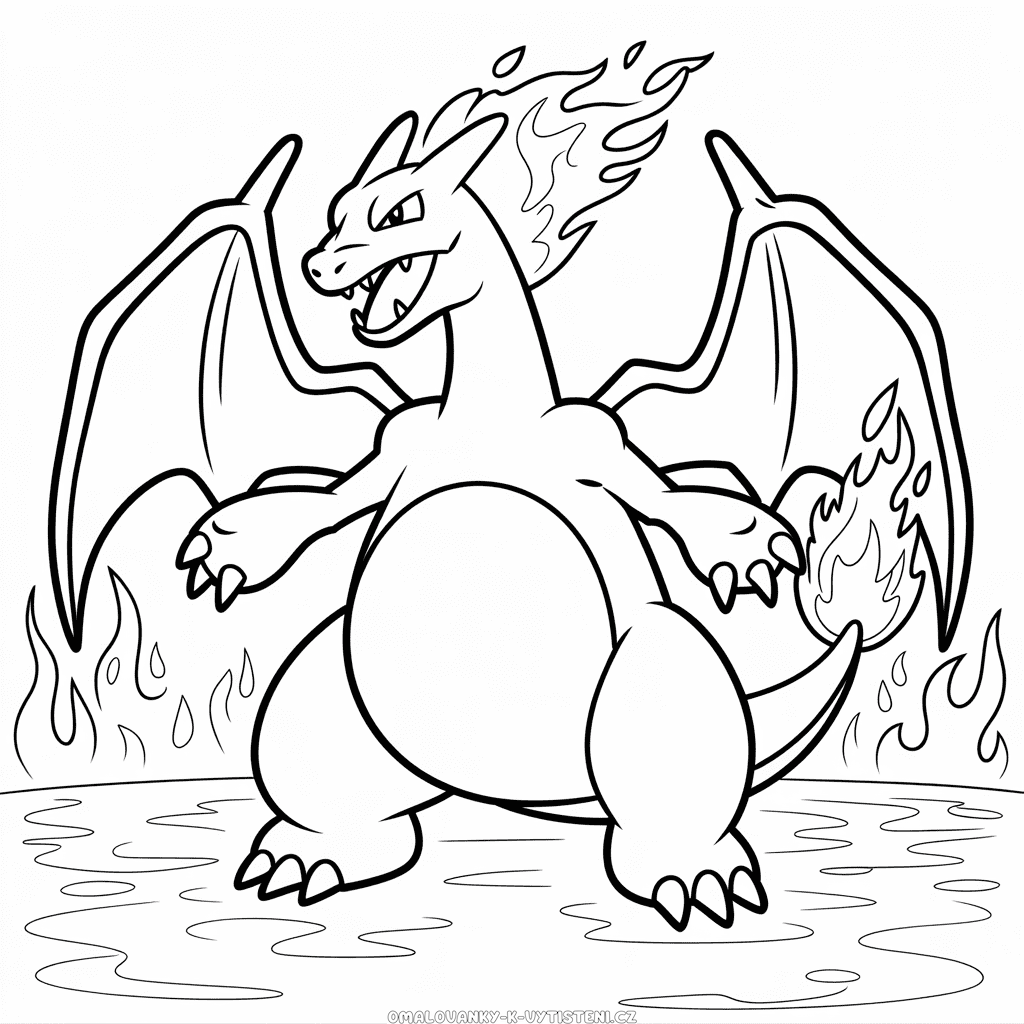 Charizard VMAX Omalovánka