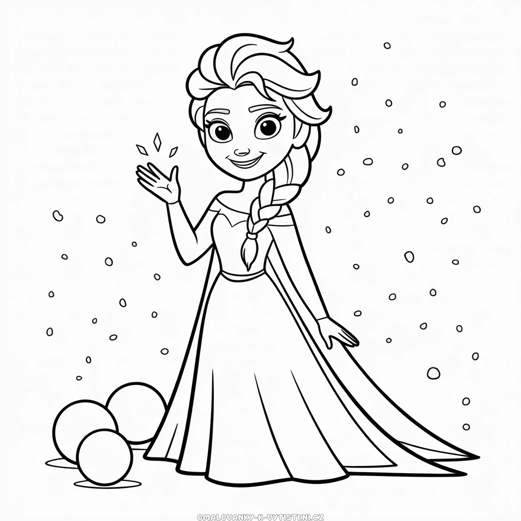 Disney Elsa Omalovánka