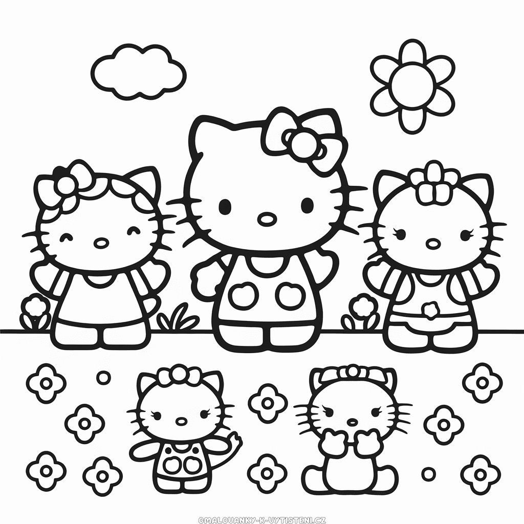 Hello Kitty a přátelé Omalovánka