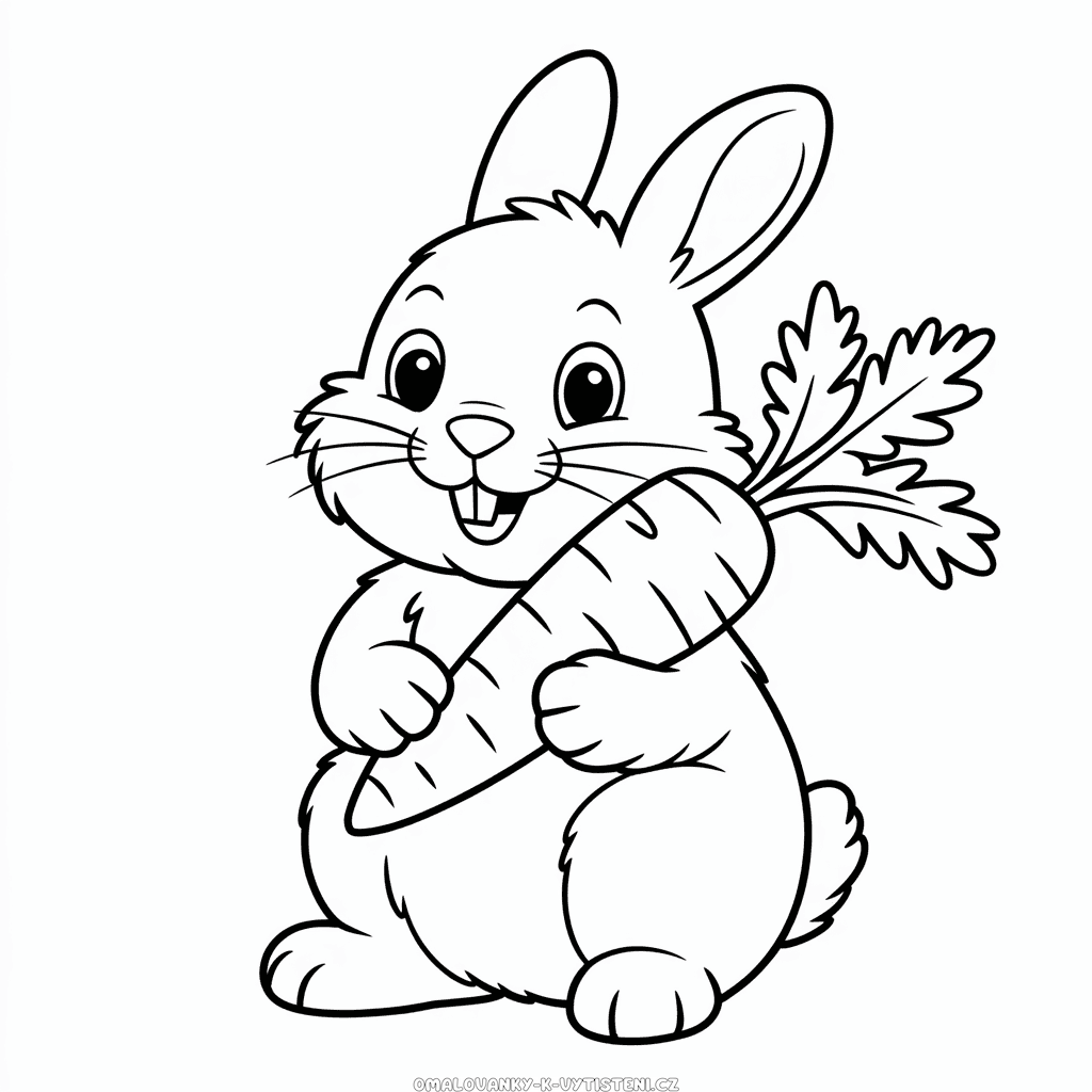 Králík s Mrkví Omalovánka