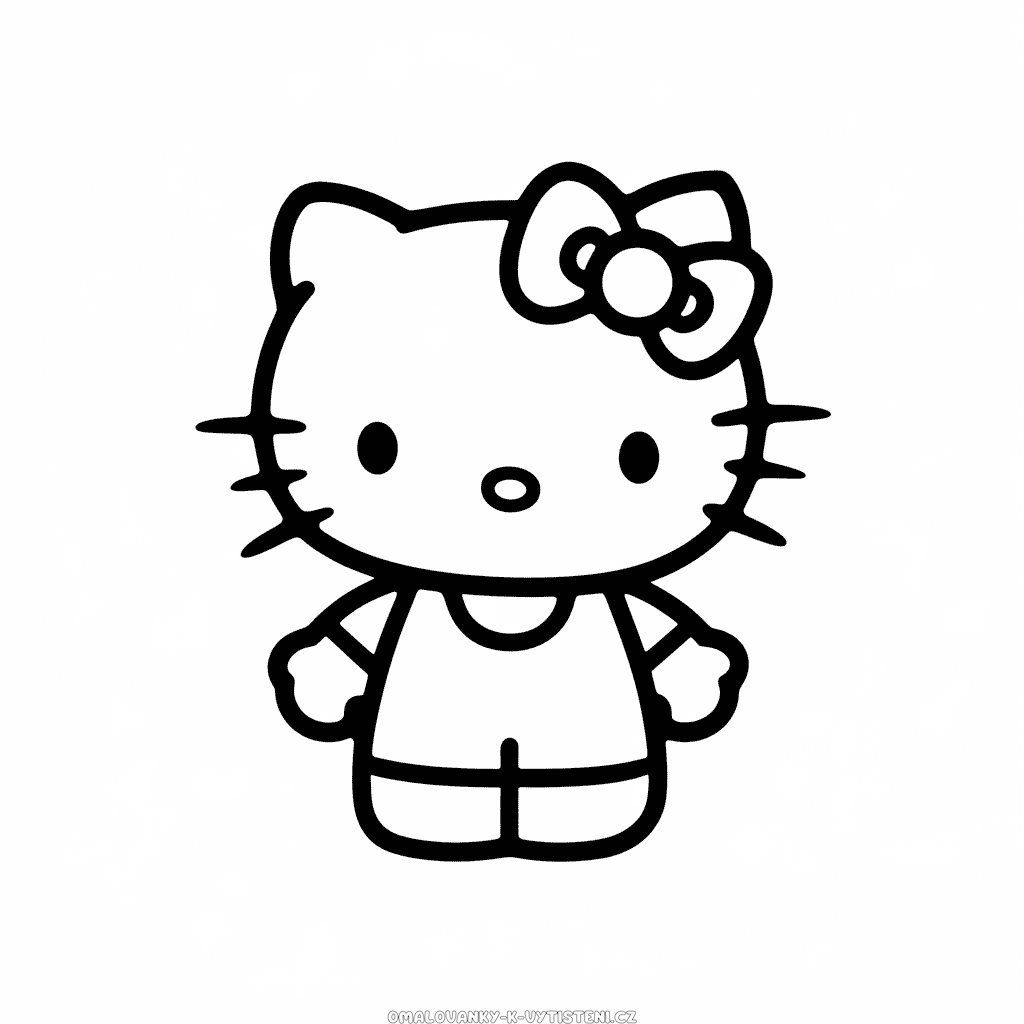 Krásná Hello Kitty Omalovánka