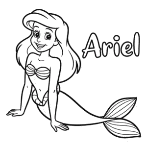 Kreslená Ariel Omalovánka