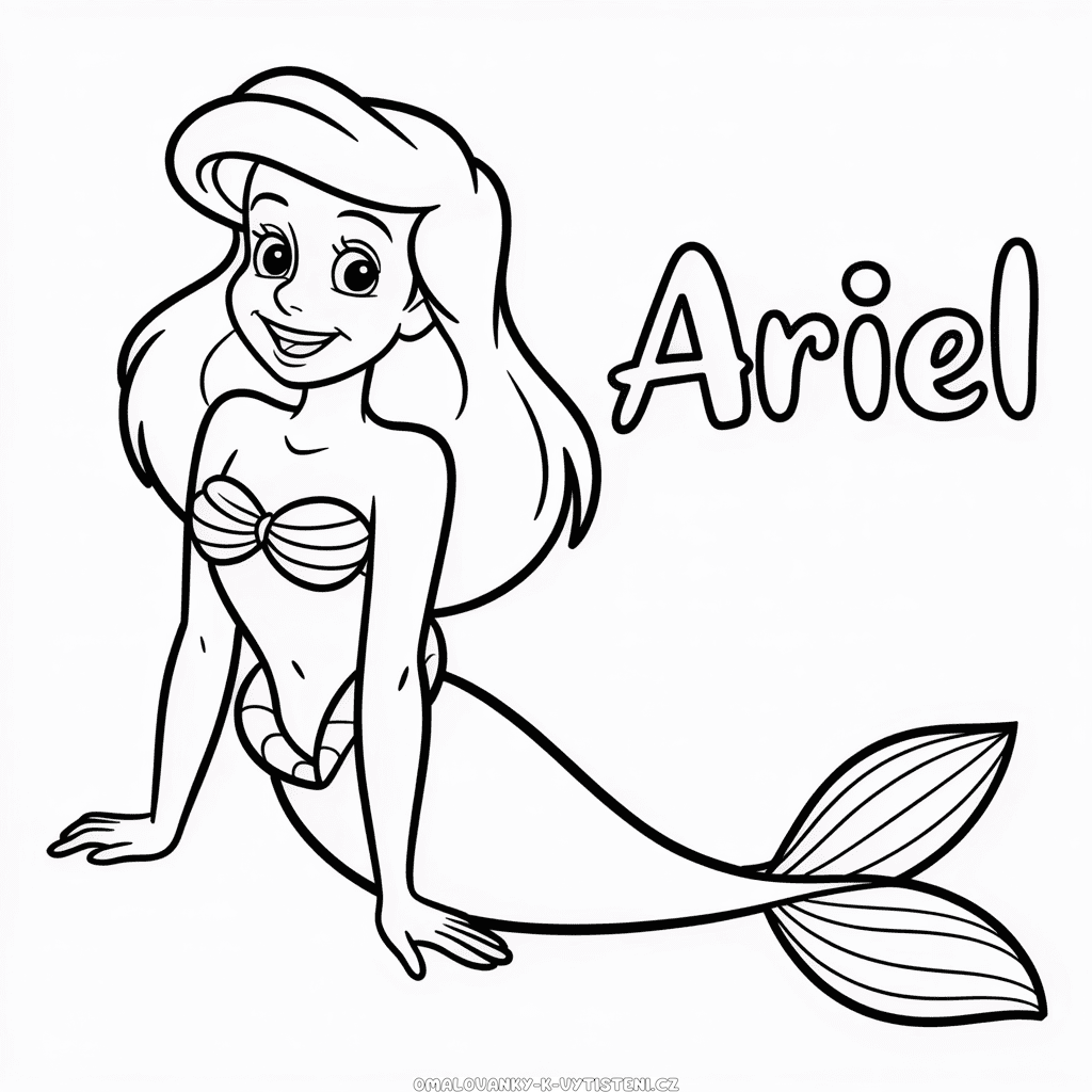 Kreslená Ariel Omalovánka