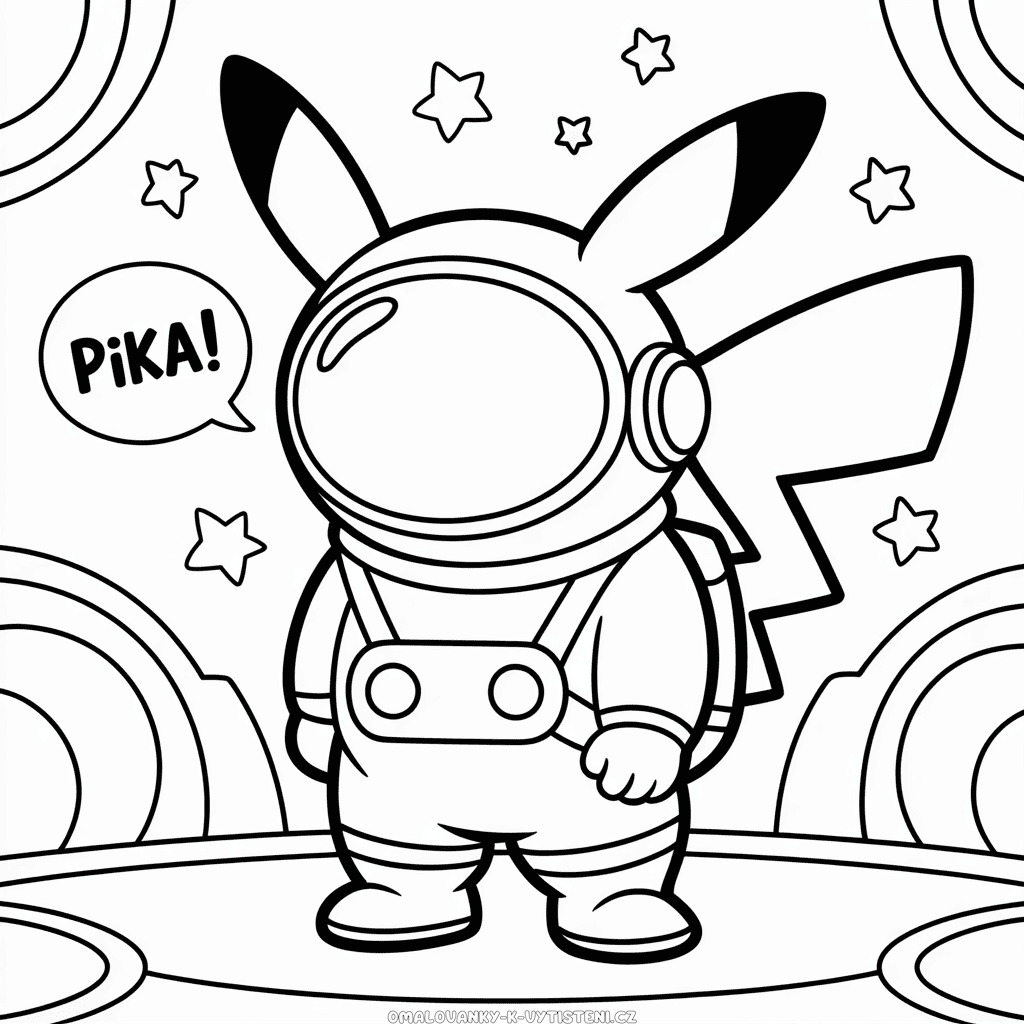 Mezi námi Pikachu Omalovánka