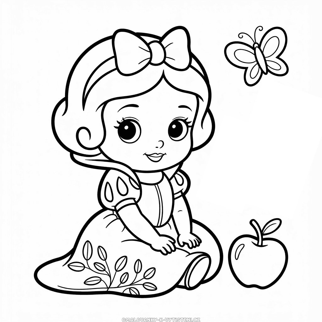 Miminka Chibi Sněhurka Omalovánka