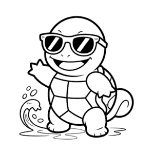 Parádní Squirtle Omalovánka