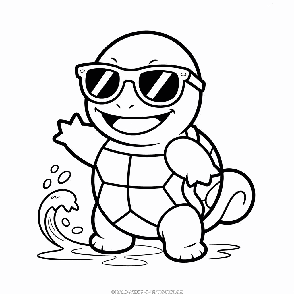 Parádní Squirtle Omalovánka