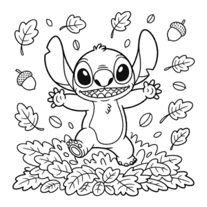 Podzimní Stitch Omalovánka
