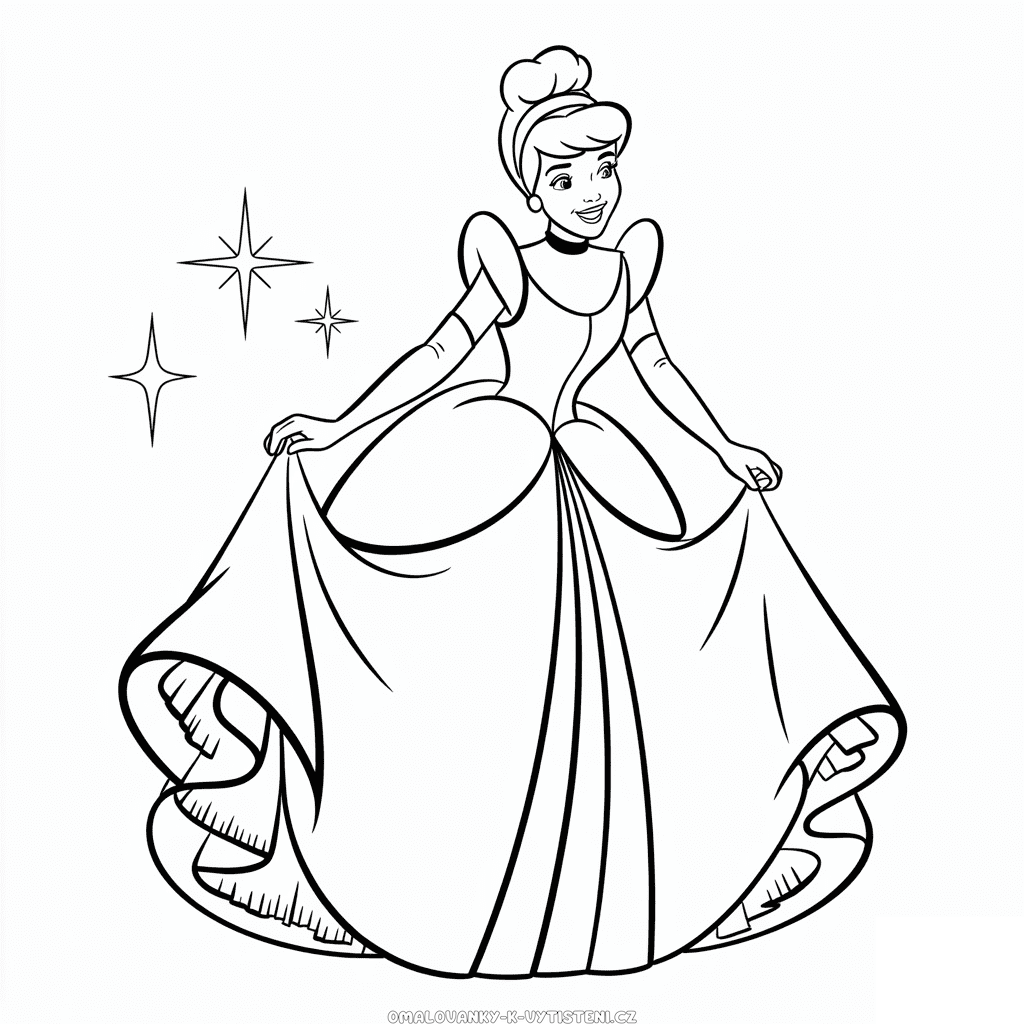 Popelka, Disney princezna Omalovánka