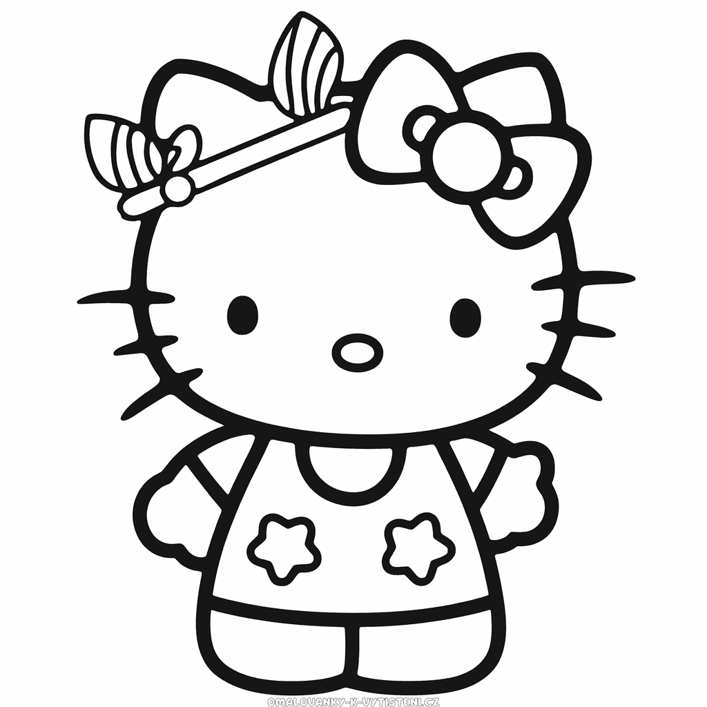 Prázdný Hello Kitty Omalovánka