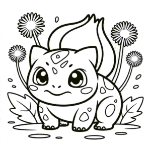 Roztomilý Bulbasaur Omalovánka
