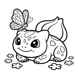 Roztomilý Bulbasaur Omalovánka