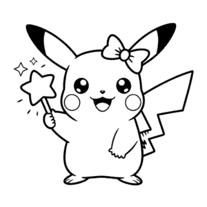 Roztomilý Pikachu Omalovánka
