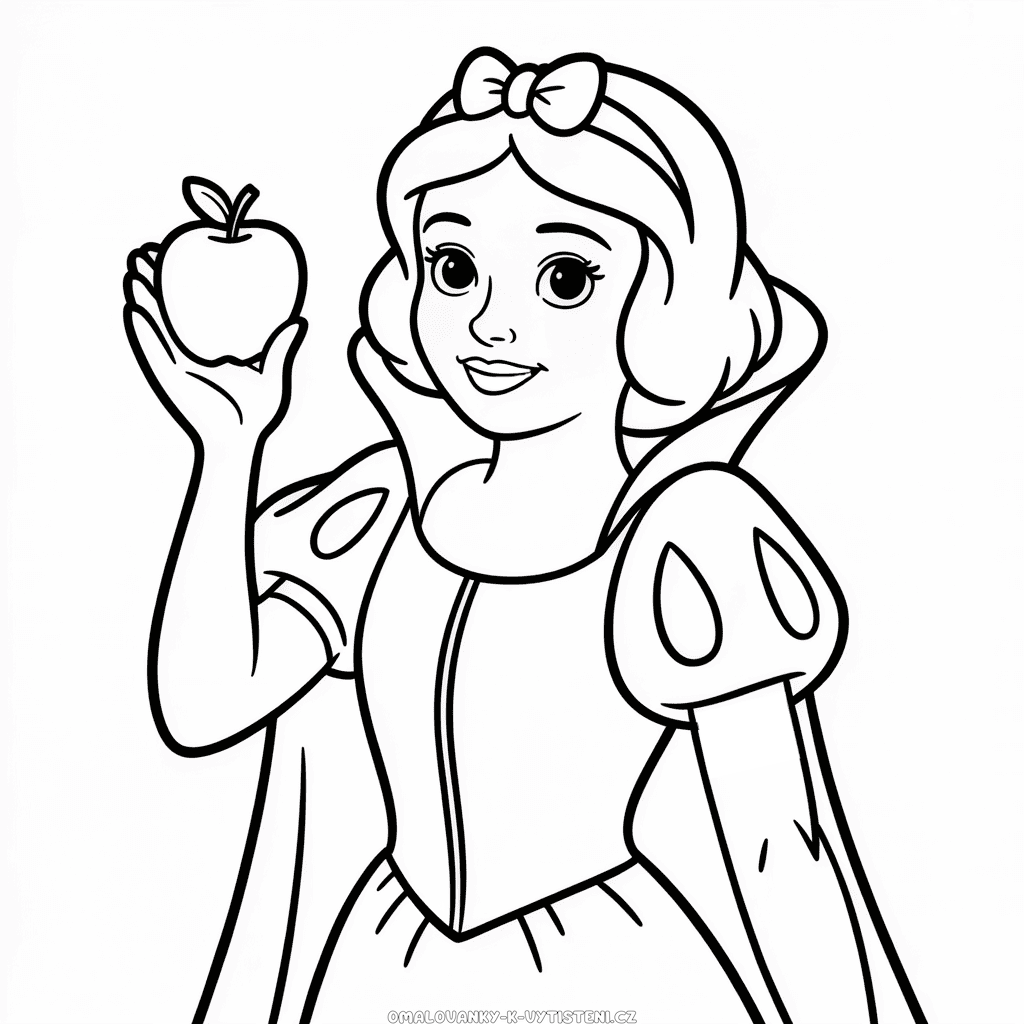 Snadná Disney Princezna Omalovánka