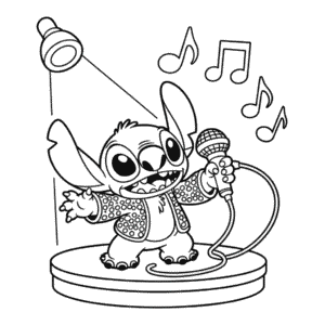 Stitch jako Elvis Omalovánka