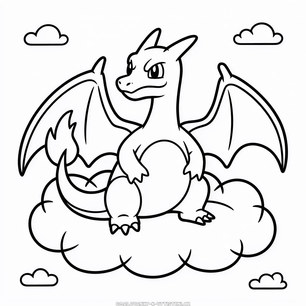 Tisknutelný Charizard Omalovánka