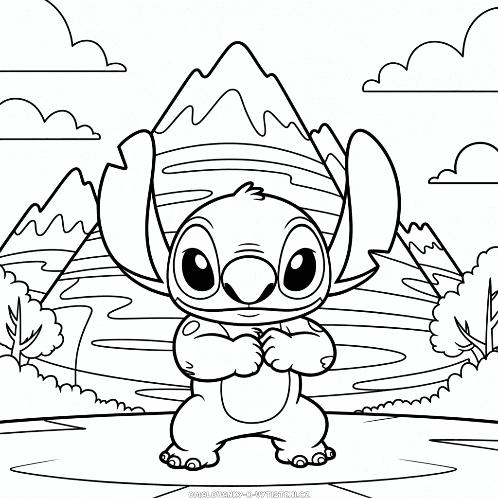 Těžký Stitch Omalovánka