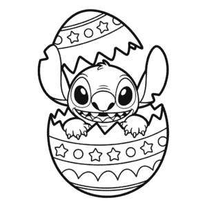 Velikonoční Stitch Omalovánka
