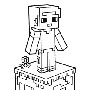 Alex z Minecraftu Omalovánka