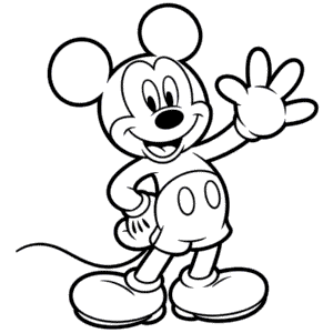 Černobílý Myšák Mickey Omalovánka