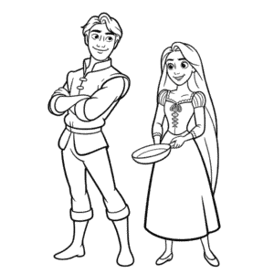 Flynn Rider a Locika Omalovánka