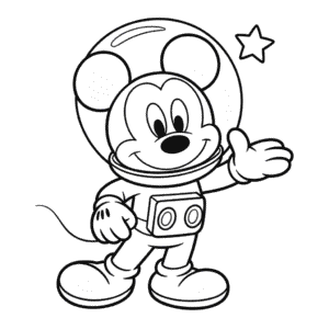 Kosmické dobrodružství Myšáka Mickeyho Omalovánka