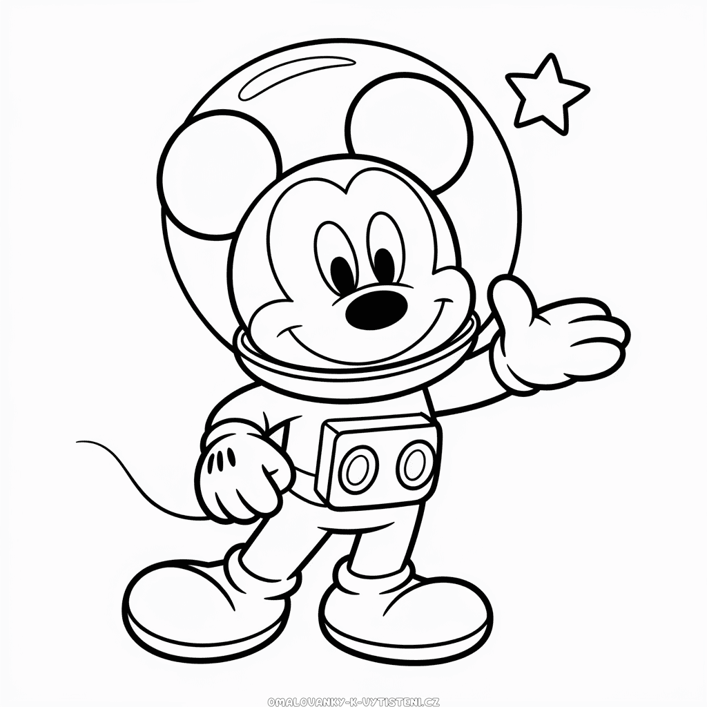 Kosmické dobrodružství Myšáka Mickeyho Omalovánka