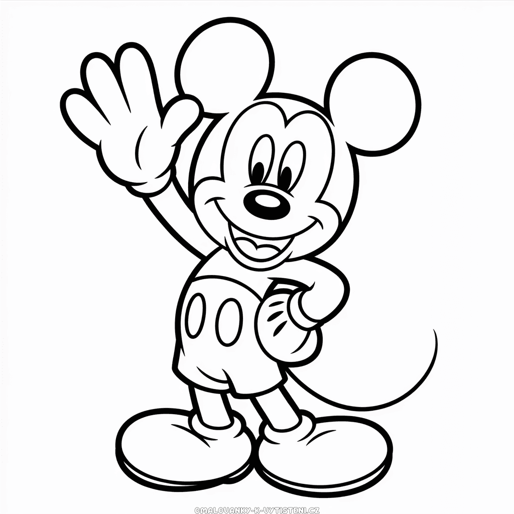 Kreslený Myšák Mickey Omalovánka