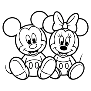 Miminka Mickey a Minnie Omalovánka