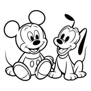 Miminko Mickey a přítel Omalovánka