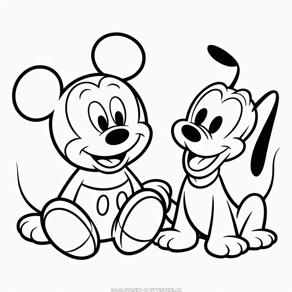 Miminko Mickey a přítel Omalovánka