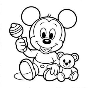 Miminko Mickey Omalovánka