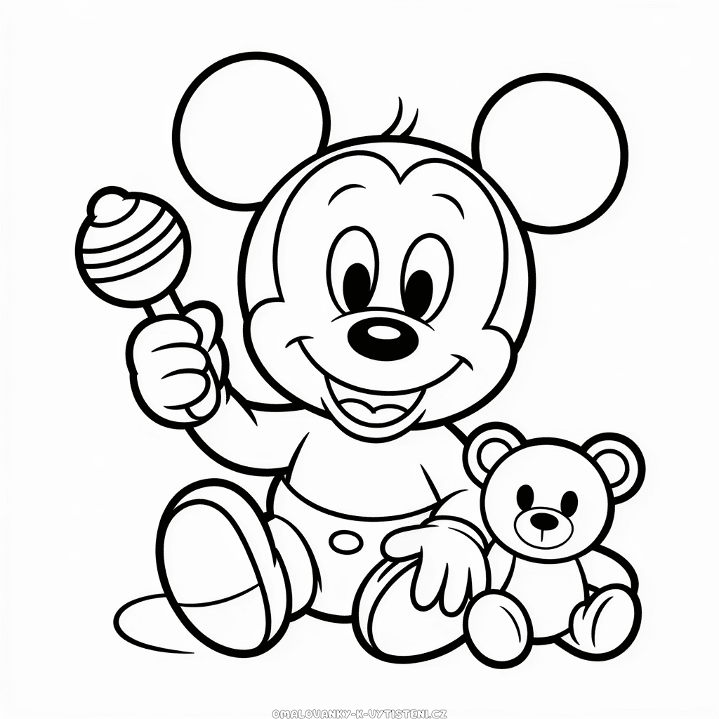 Miminko Mickey Omalovánka