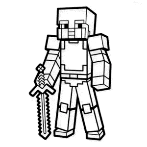Minecraft Brnění Omalovánka