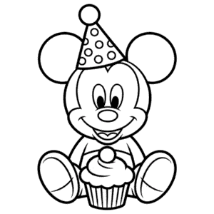 Narozeniny miminka Mickeyho Omalovánka