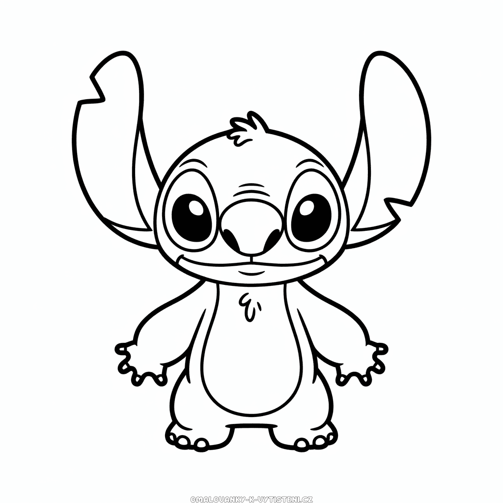 Obrys postavy Stitch Omalovánka