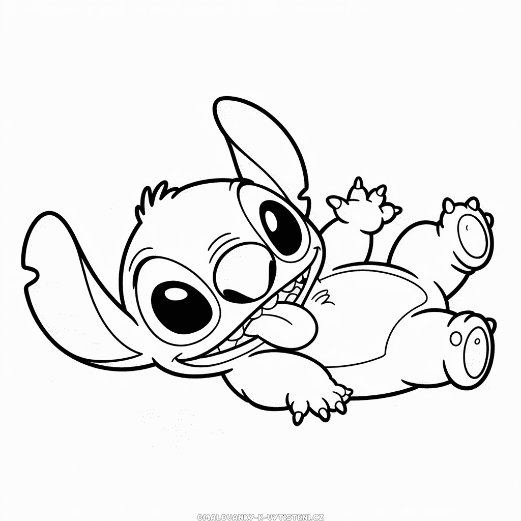 Roztomilý Stitch Omalovánka