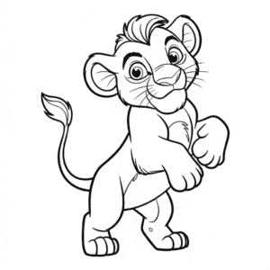 Simba Lví Král Omalovánka
