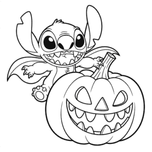 Halloween Stitch Omalovánka