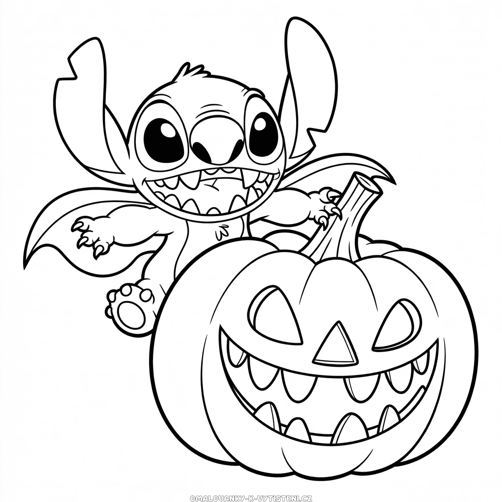 Halloween Stitch Omalovánka