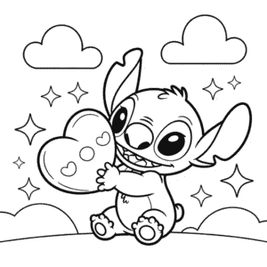 Kawaii Stitch Omalovánka
