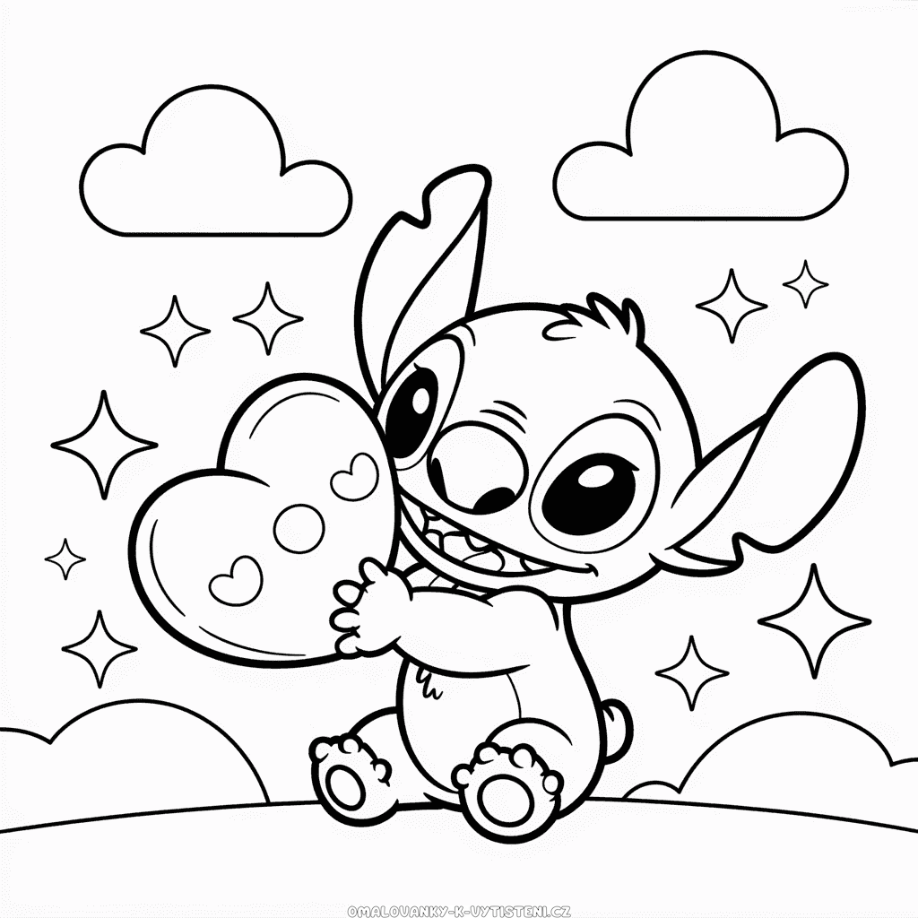 Kawaii Stitch Omalovánka
