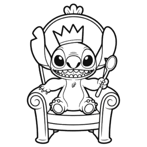 Král Stitch Omalovánka