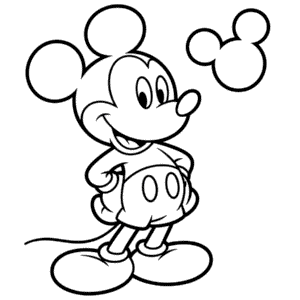 Myšák Mickey pro děti Omalovánka