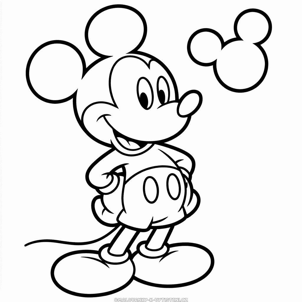 Myšák Mickey pro děti Omalovánka