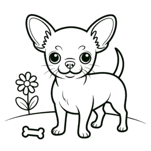 Pes Chihuahua Omalovánka